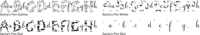 Santa's Pen Font Preview