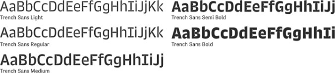 Trench Sans Font Preview