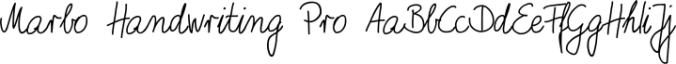 Marbo Handwriting Pro Font Preview