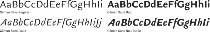 Gilman Sans Font Preview