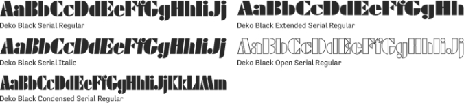Deko Black Serial font download
