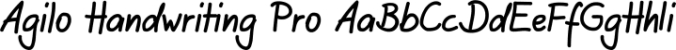 Agilo Handwriting Pro Font Preview