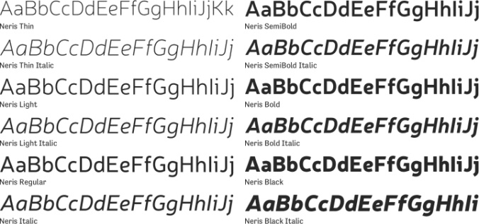Neris Font Preview