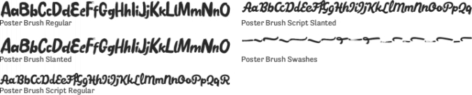 Poster Brush Font Preview
