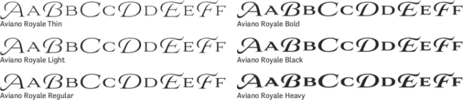 Aviano Royale Font Preview