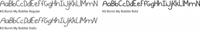 KG Burst My Bubble Font Preview