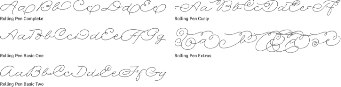 Rolling Pen Font Preview