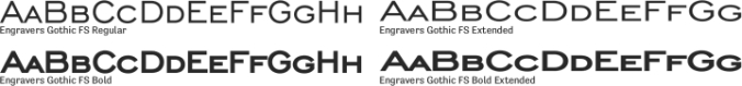 Engravers Gothic FS Font Preview