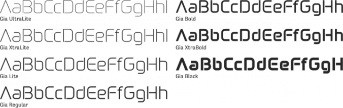 Gia Font Preview