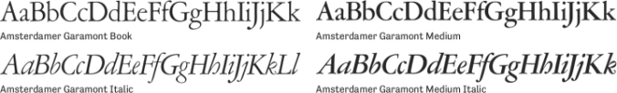 Amsterdamer Garamont Font Preview