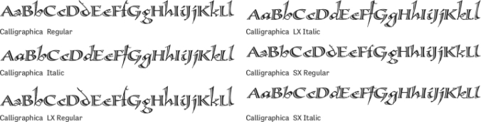 Calligraphica Font Preview