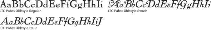 LTC Pabst Oldstyle Font Preview