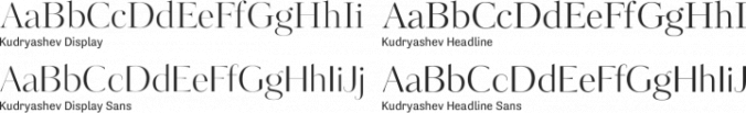 Kudryashev Display Font Preview