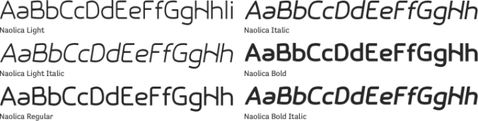 Naolica Font Preview