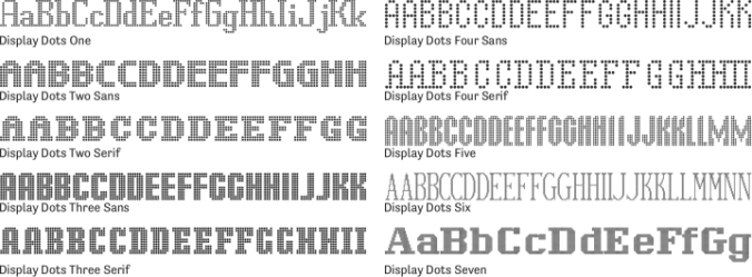 Display Dots Font Preview