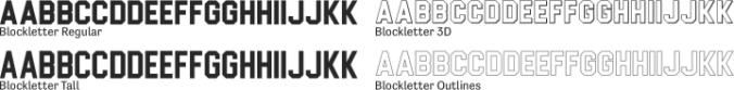 Blockletter 3D Font Preview
