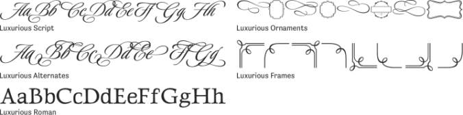 Luxurious Font Preview