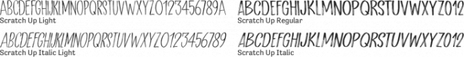Scratch Up Font Preview