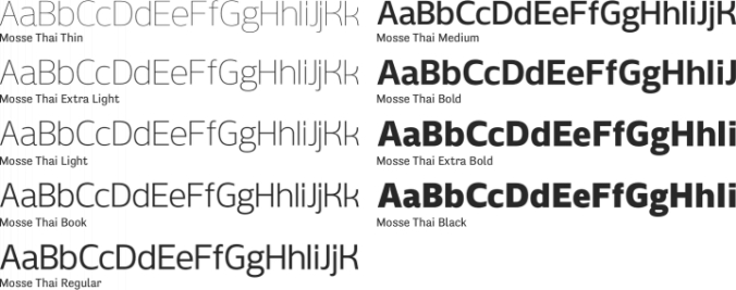 Mosse Thai Font Preview