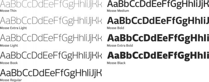 Mosse Font Preview