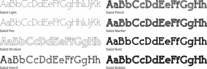 Salud Font Preview