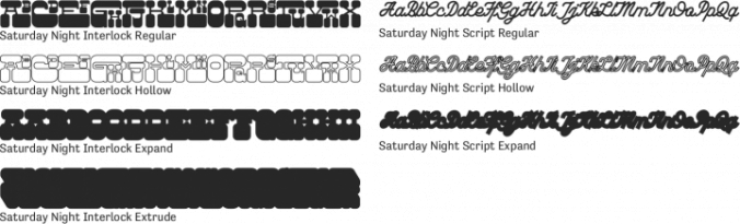 Saturday Night Font Preview