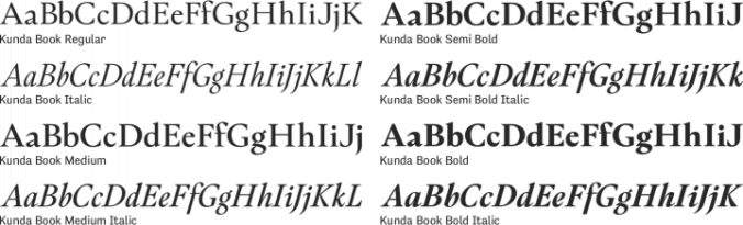 Kunda Book font download