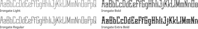 Irongate Font Preview