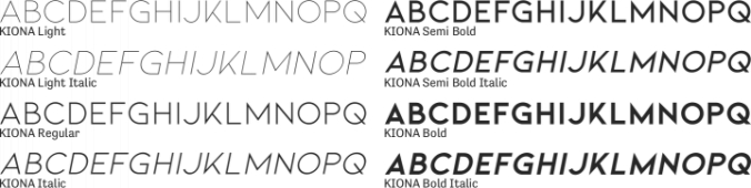 KIONA Font Preview