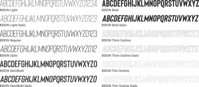 BISON Font Preview