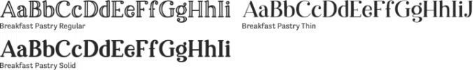 Breakfast Pastry Font Preview