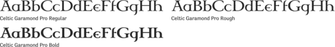 Celtic Garamond Pro Font Preview