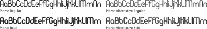 Pierce Font Preview