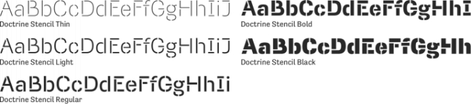 Doctrine Stencil Font Preview