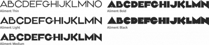 Aliment Font Preview