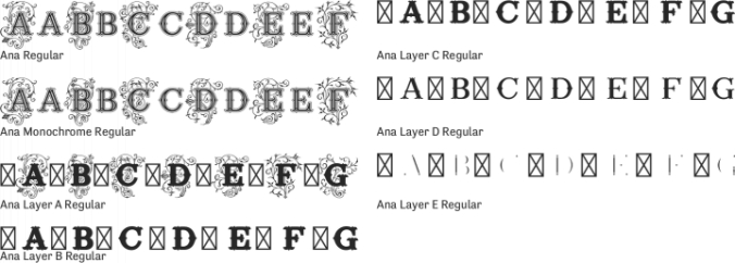 Ana Font Preview