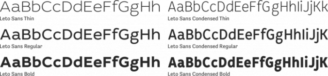 Leto Sans Font Preview