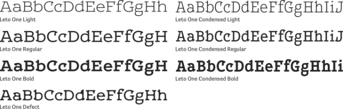 Leto One Font Preview