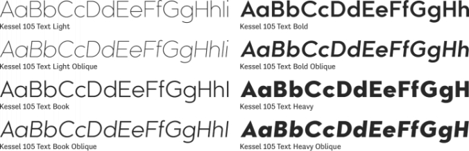 Kessel 105 Text Font Preview