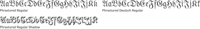 Phraxtured Font Preview