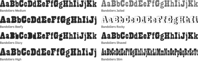 Bandoliers font download