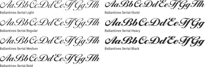 Ballantines Serial Font Preview