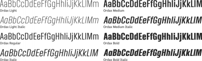 Ordax Font Preview