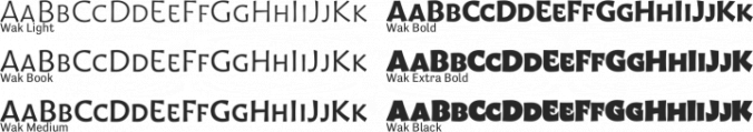 Wak Font Preview