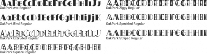 OakPark Font Preview
