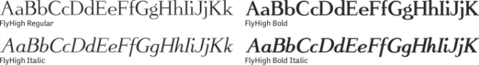 FlyHigh Font Preview