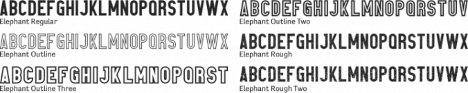 Elephant Font Preview