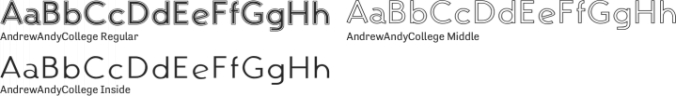 AndrewAndyCollege Font Preview