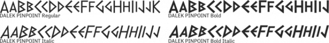 DALEK PINPOINT Font Preview
