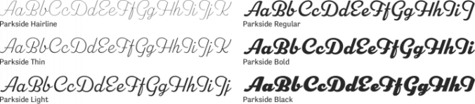 Parkside Font Preview